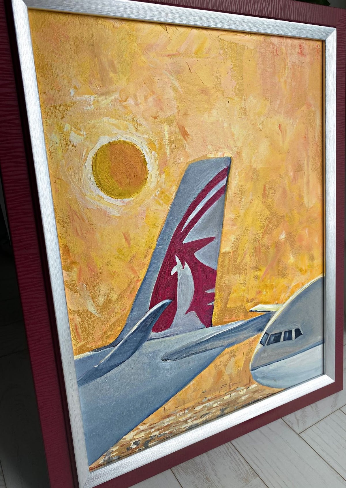 Sunrise with Qatar airways